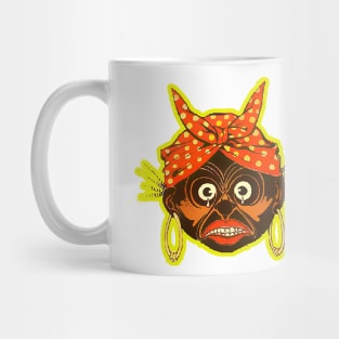 crying woman mask Mug